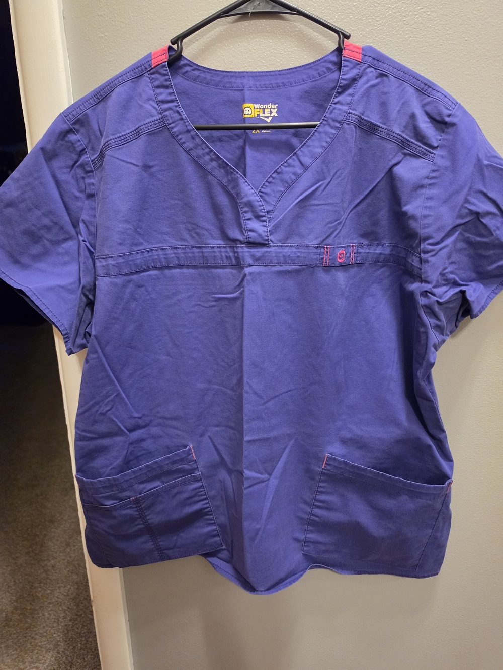 Women's V-Neck Scrub Top - Deep Purple